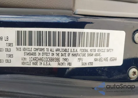 2013 Dodge Durango Sxt from USA, damaged, VIN 1C4RDHAG1DC680386